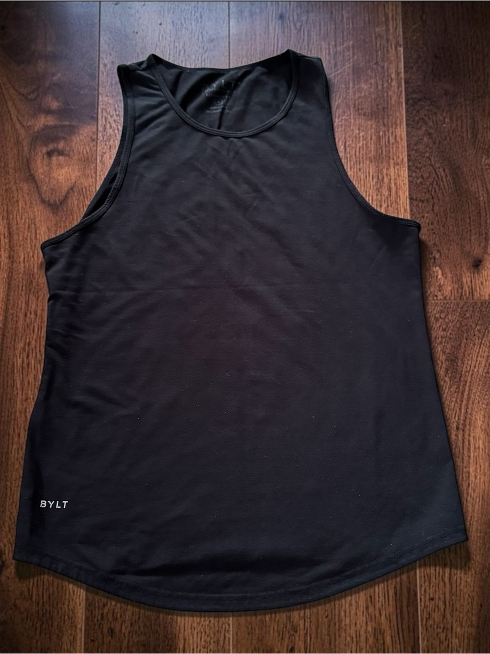 BYLT Basics Drop Cut Signature Tank Top Black Men's medium Sleeveless Gym